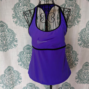 Nike racerback tank with cutout in purple size 10